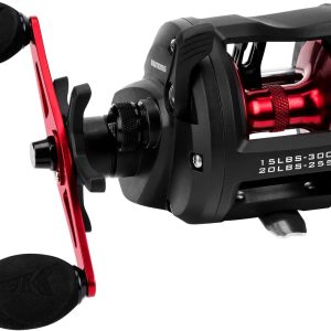 KastKing ReKon Round Baitcasting Fishing Reel, Saltwater Inshore Surf Trolling Reel, Up to 30LBS Powerful Max Drag, Conventional Reel for Catfish, Musky, Bass, Durable Graphite Frame for Saltwater