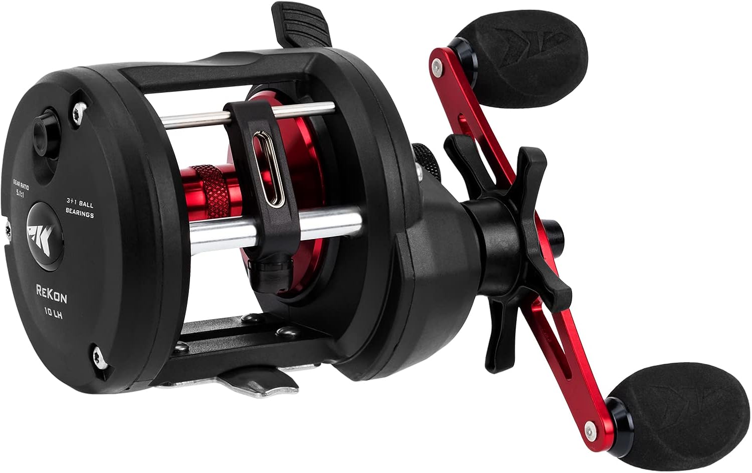KastKing ReKon Round Baitcasting Fishing Reel, Saltwater Inshore Surf Trolling Reel, Up to 30LBS Powerful Max Drag, Conventional Reel for Catfish, Musky, Bass, Durable Graphite Frame for Saltwater - Image 2