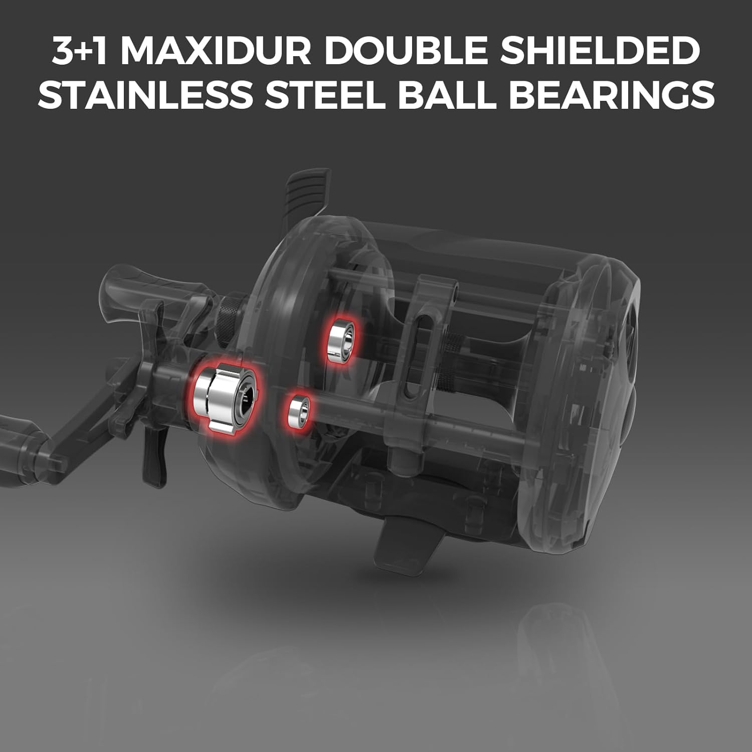 KastKing ReKon Round Baitcasting Fishing Reel, Saltwater Inshore Surf Trolling Reel, Up to 30LBS Powerful Max Drag, Conventional Reel for Catfish, Musky, Bass, Durable Graphite Frame for Saltwater - Image 8