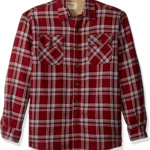 Men's Long Sleeve Sherpa Lined Shirt Jacket